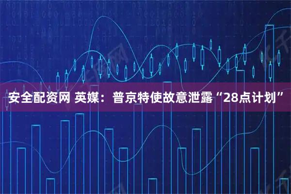 安全配资网 英媒：普京特使故意泄露“28点计划”
